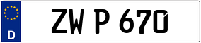 Trailer License Plate